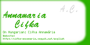 annamaria cifka business card